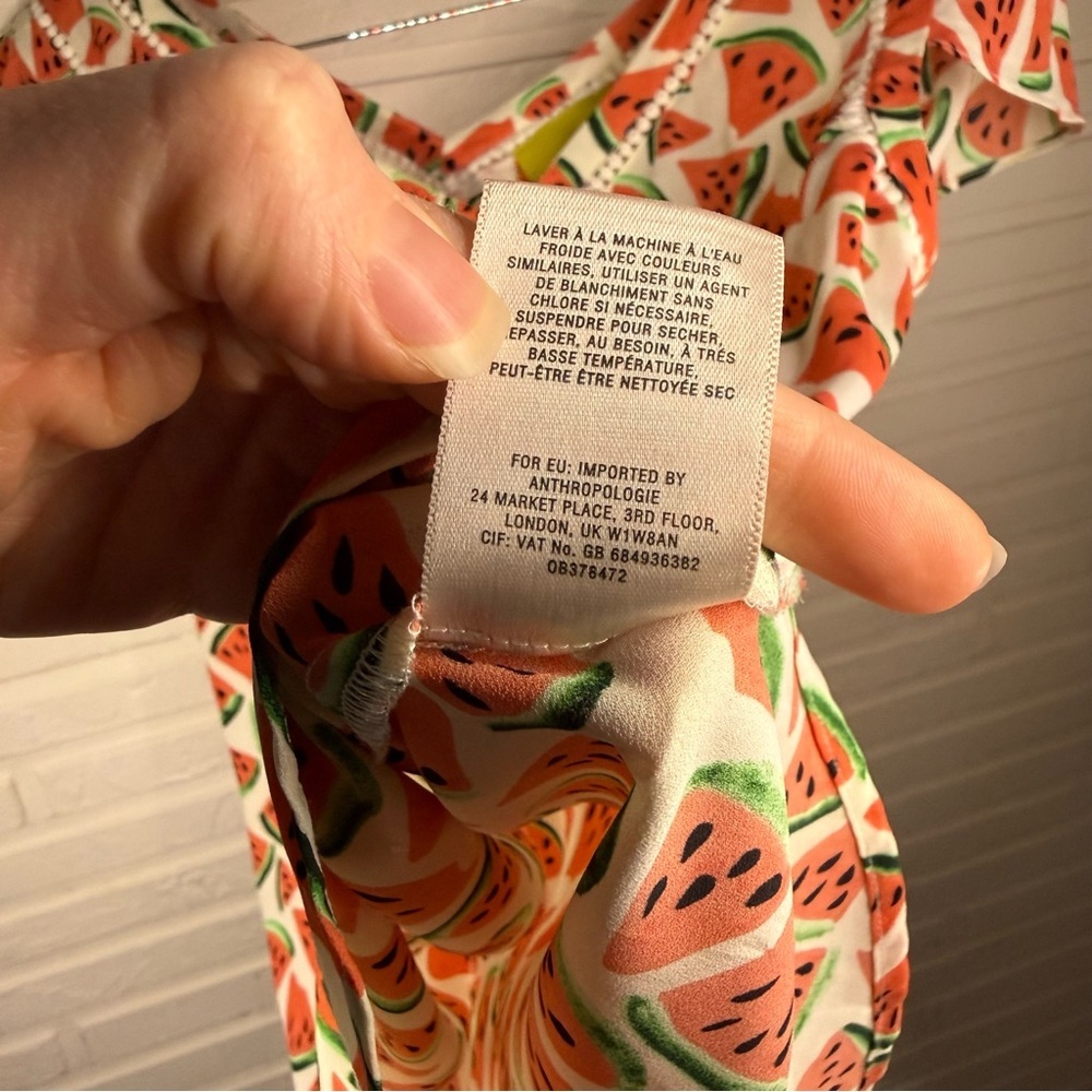 Maeve Anthropologie Picnic Day Watermelon Print Blouse, Women’s Size 4 - Picture 8 of 8